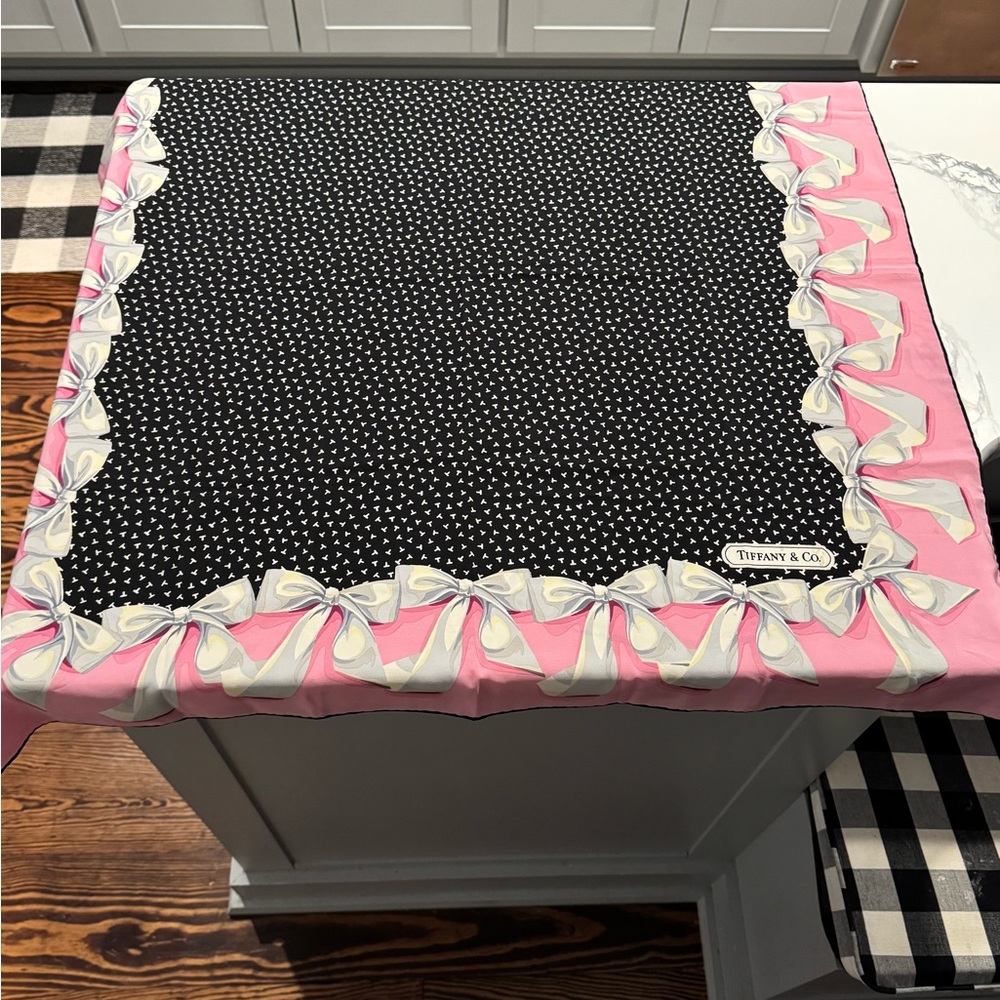 Tiffany & Co. Pink and Black Scarf